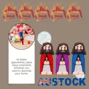 3 pcs Mini Jesus Figurine Easter Decorations, Tiny Baby Jesus Figurines Bulk ES