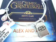 Alex and Ani FANTASTIC BEASTS NEWT'S SUITCASE Silver Bangle New W/Tag Card & Box