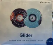 Monson Glider Luxury Snow Tubes for Sledding (2 Pack)