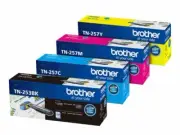Brother GENUINE TN-253 TN257 Toner Cartridge CMYBK 4 Color Set Yield 2,300 Pages