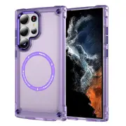 For Samsung Galaxy S25 Ultra Case, MagSafe Compatible Shielding Cover, Clear Purple