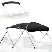 SereneLife Waterproof Boat Bimini Top Cover - 67-72" W 4 Bow Bimini Top Canvas Sun Shade Boat Canopy -1" Double Wall Aluminum Frame Tubes, 2 Straps, 2 Rear Support Poles, Storage Boot