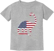 [Tstars] USA Dinosaur American Flag 4th of July Gift Toddler/Infant Kids T-Shirt