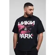 Mens Black Plus Linkin Park License Print T-Shirt