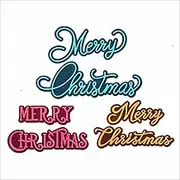 XMZZMX Merry Christmas Congratulate Metal Cutting Dies for Card Making, Paper Embossing Die-Cuts Kit Storage Pockets Supplies, Scrapbooking Stencils