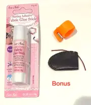 Fabric Glue Stick/Basting Adhesive Bonus Leather Thimble & Ring Thimble