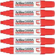Artline Whiteboard Marker Big Nib 10mm Chisel Tip (Red) [Box 6]