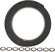 GARVALON 10 Rolls Antifouling Strip Sealer Sealing Edging Gas Filler Next to Stove Plumbing Strips Cover Gap Draft Stove Tape Caulking Worktop Sticky Tapes Polyethylene Black