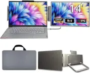 14 inch Laptop Screen Extender, 1080P FHD Portable Monitor, Type-C/HDMI/USB-A Pl