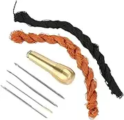 Convenient Shoe Repair Kit with 18m Black Brown Lines Threads, Ideal for Sewing and Repairing Shoes, Bags, and Leather