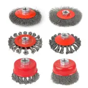 Wire Wheels For 4 1/2 Angle Grinder Wire Brush Wheel Cup Brush Set Twisted K...