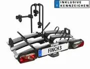 Eufab Bike Rack Finch for 3 Bicycles Foldable E-Bike + Licence Plate