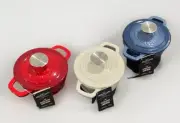 SMITH CLARK IRONWORKS 1 Quart Dutch Oven Enameled Cast Iron -3 Pot Set-NEW