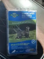 PetSafe Come With Me Kitty Cat Harness & Bungee Leash Sz L Royal Blue/Navy NWOT