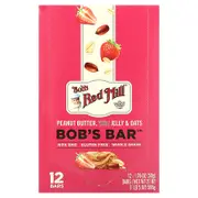 Bob's Red Mill, Bob's Bar, Peanut Butter, Jelly & Oats, 12 Bars, 1.76 oz (50 g) Each