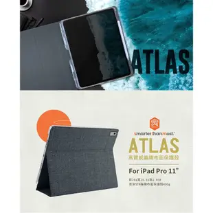 澳洲【STM】Atlas 系列 iPad Pro 11吋 (第一代) 高質感翻蓋平板保護殼 (碳灰)
