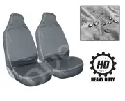 1+1 Front Grey HD Car Seat Covers Pair Heavy Duty For Waterproof Suzuki Ignis