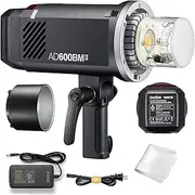 Godox AD600BM II AD600BMII Manual HSS Outdoor Flash, 500 Full-Power Flashes, 40W LED Modeling Lamp, Color-coded LED Panels, 10.8V/8940mAh Lithium Battery, With Bowens-mount for Various Light Modifiers