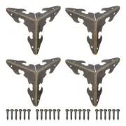 30x30x30mm Metal Box Corner Protectors Edge Guard Bronze Tone 8pcs