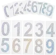 NUOBESTY Self Adhesive Reflective Number Stickers Mailbox Numbers for outside 5 Sets Material Mailbox Decals