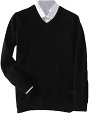 [Suvoiier] Men Cashmere Sweater Men Classic V-Neck Pullover Autumn Winter Warm Mens Jumper Sweater