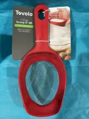 Tovolo 1 Cup Scoop and Sift Ergonomic Design Easy Measure Scooping Dishwash Safe