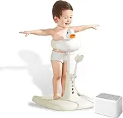 Adjustable Height Baby Shower Stand with Anti-Slip Base,Bath Shower Standing Support Baby Bath Stand,Portable Bath Helper Baby,Free Mother Hands (Khaki)