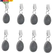 8Pcs Tablecloth Weights Hangers,Outdoor Tablecloth Weights, Tear Drop Marble Tab