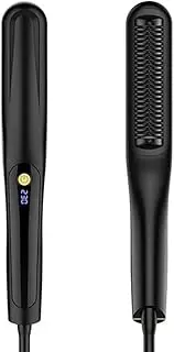 Hair Straightener Comb, Less Damage & Easier-to-Use Hot Tool than Flat Irons, Fast Heating Electric Straightening Brush for Thick Hair