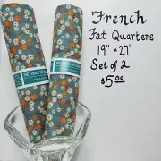 Fall Calico 2 FRENCH FAT QUARTERS 19"x27" Cotton Fabric Brewer quilting sewing