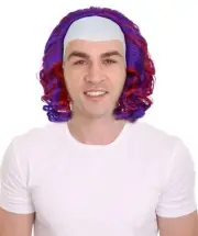 HPO Adult Men's Clown Wigs, Perfect for Halloween,HM-1327