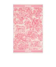 Dioriviera Toile de Jouy Sauvage Beach Towel One size White/Candy Pink