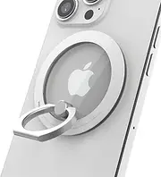 iRing Mag, Magnetic Phone Ring Holder, Kickstand, Grip for MagSafe, Wireless Charging Compatible with iPhone, Galaxy, and Other Smartphones with MagSafe Case (Ceramic White)