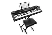 Alesis Harmony 61 Key Electric Keyboard w Headphones Bench Footpedal Speakers