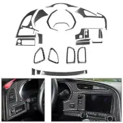 24Pcs Carbon Fiber Interior Decoration Trim For Chevrolet Corvette C7 2014-2019