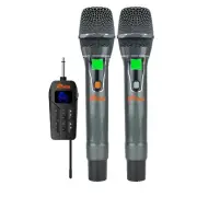 IDOLpro UHF-20 Dual Wireless Microphone Set With Rechargeable Receiver -NEW 2025