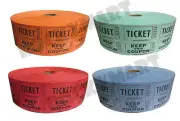 Double Ticket Roll 1000 Admit 1 Tickets Raffle Fair Carnival Drawings FREE GIFT