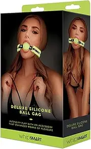 Glow Deluxe Silicone Ball Gag - Glow in the Dark Mouth Restraint
