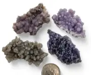 Grape Chalcedony Purple and Green Botryoidal Crystals 34.2 grams