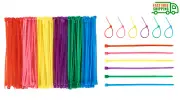 Small Colored Zip Ties 4 Inch Multicolor 600 pcs Assorted Color Cable Ties