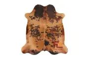 Cowhide Rug Dark Roast Latte | Premium Quality | Large 6' x 7'