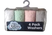 Big Softies Cotton Pastel Washer for Baby Girl 4 Piece Set, Multicolour4 Count