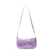 Retro Lady Shoulder Top-handle Tote Mini Leather Lace Pattern Underarm Purse Bag Fashion Exquisite Shopping Bag