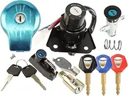 Ignition Switch for XV250 XV400 XV125 for Virago XV 535 250 Motorcycle Ignition Start Switch Lock Set Fuel Tank Cover Helmet Seat Add Keys Motorcycle Ignition Switch Lock(Type A)