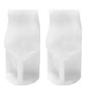 2 Pack Middle Finger Shaped Silicone Candle Molds, Gesture Molds for Candle Making Resin Soap, 3.8I White