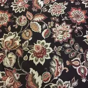 Upholstery Tapestry Fabric Fabricut Preston Autumn Rich Floral Brown Cream