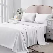 3 Piece Single Bed Sheet Set-2000Tc Bedding Sheets & Pillowcases -Breathable Bed