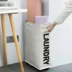Rolling Laundry Basket with Wheels Yoga Storage Basket Foldable Laundry Hamper