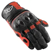 Berik Nador Motocycle Gloves, black-red, Size S for Men Black Red