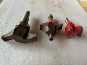 3 Piece 1/2" Shank Router Bits, 3 Carbide-Tipped Close-out Sale